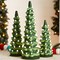Best Choice Products Set of 3 Pre-Lit Hand-Painted Ceramic Tabletop Christmas Trees